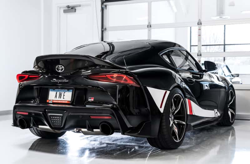AWE Tuning — AWE 2020 Toyota Supra A90 Resonated Touring Edition Exhaust - 5in Chrome Silver Tips
Touring Exhaust - view 9