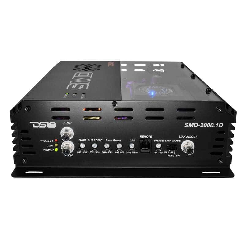 DS18 — DS18 Steave Meade Colab 1-Channel Amp Class D 2000/1ohm 1400/2ohm 800/4ohm Watts LED Lights - view 4