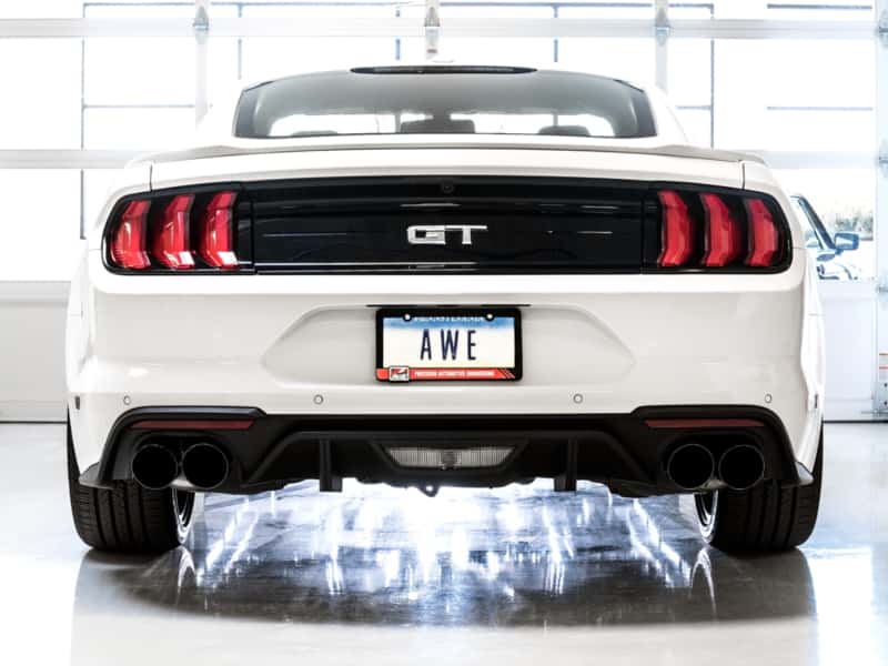 AWE Tuning — AWE Tuning 2018+ Ford Mustang GT (S550) Cat-back Exhaust - Touring Edition (Quad Diamond Black Tips)
Touring Exhaust - view 2