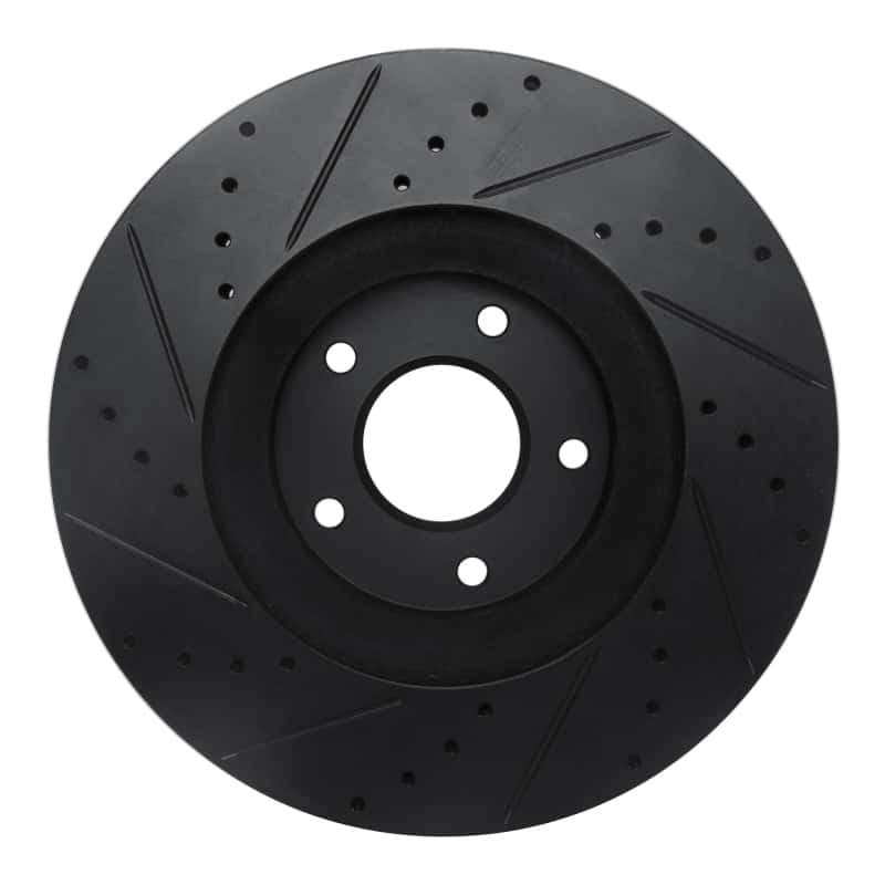 R1 Concepts — R1 03-05 Nissan Maxima Front Right Drilled & Slotted Black Brake Rotor
R1 Brake Rotor Drill - view 5