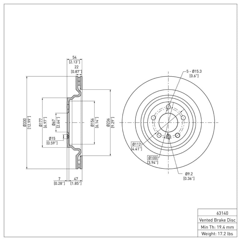 DFC — DFC 12-19 Mercedes-Benz ML350 Rear GeoSPEC Coated Rotor
DFC Brake Rotor - view 6