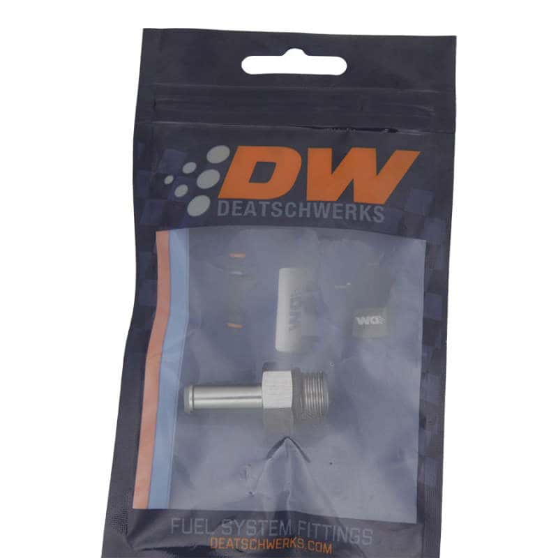DeatschWerks — DeatschWerks 6AN ORB Male To 5/16in Barb Fitting (Single Barb - Incl O-Ring) - view 2