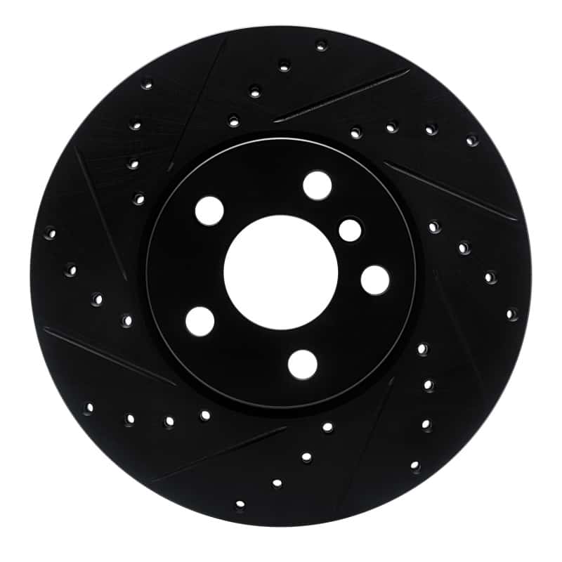 R1 Concepts — R1 16-24 Mini Cooper Countryman Front Left Drilled & Slotted Black Brake Rotor
R1 Brake Rotor Drill - view 1