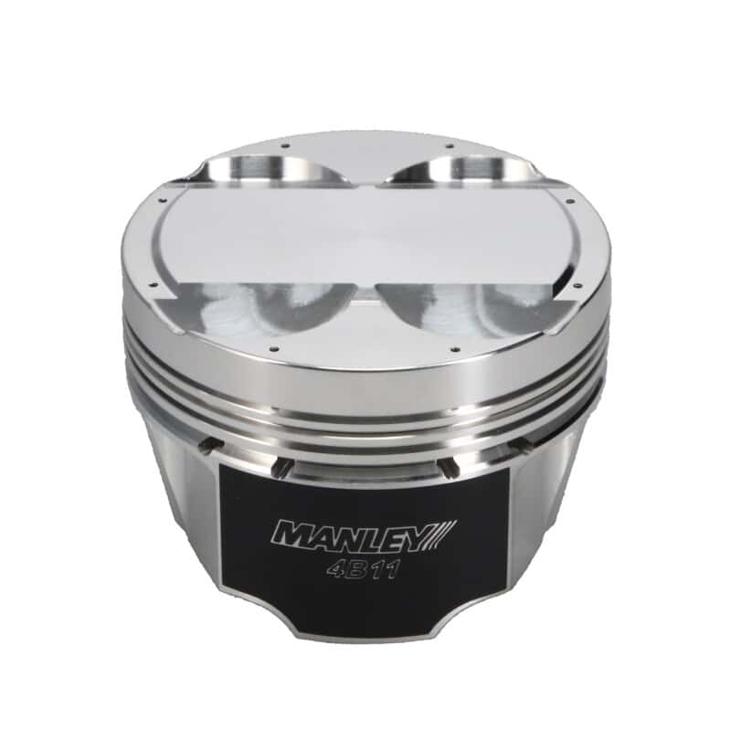 Manley Performance — Manley Mitsubishi 4B11 86.5mm Bore 9.0:1 CR -5cc Dish Turbo Tuff Piston Set w/ Rings
Piston Set - view 7