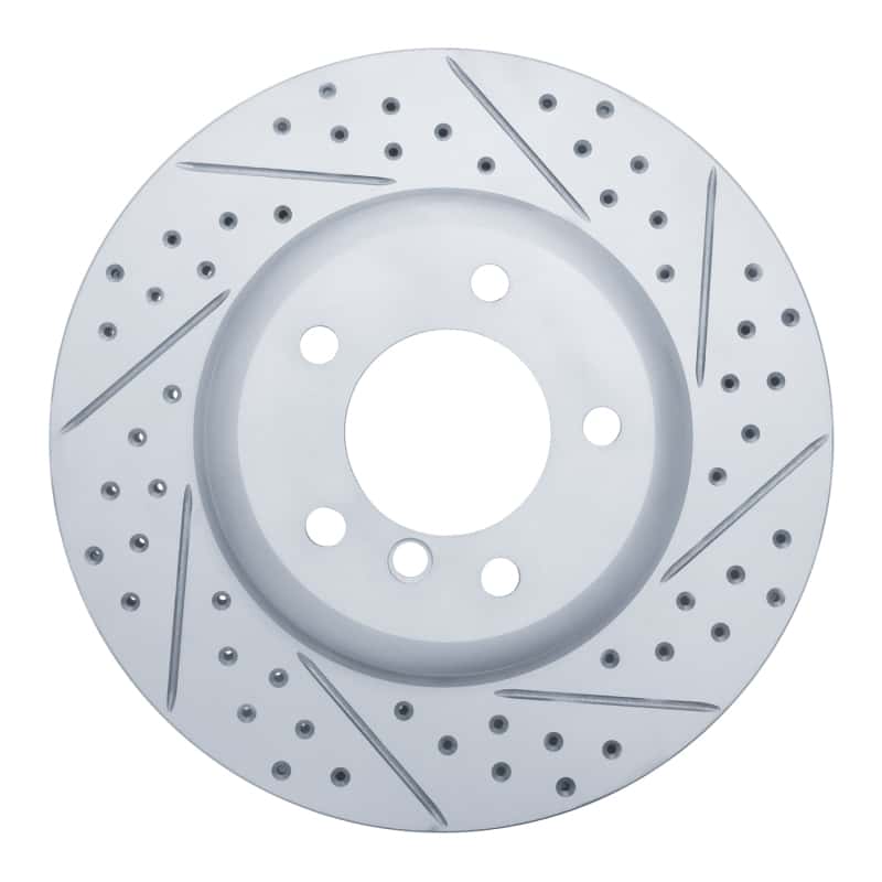 R1 Concepts — R1 09-16 BMW Z4 Front Right Drilled & Slotted Geo-Carbon Rotor - view 1