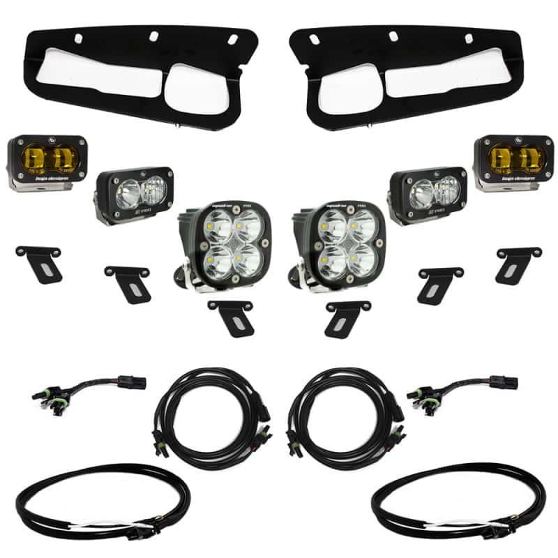 Baja Designs — Baja Designs 21-22 Ford Bronco w/Steel Bumper S2 SAE Pro Fog Pocket Light Kit w/Upfitter - Amber - view 2