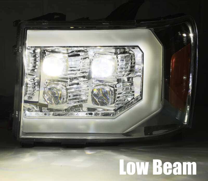AlphaRex — AlphaRex 07-14 GMC 2500HD NOVA LED Proj Headlight Plank Style Matte Blk w/Activ Light/Seq Signal/DRL
Projector Headlights - view 5