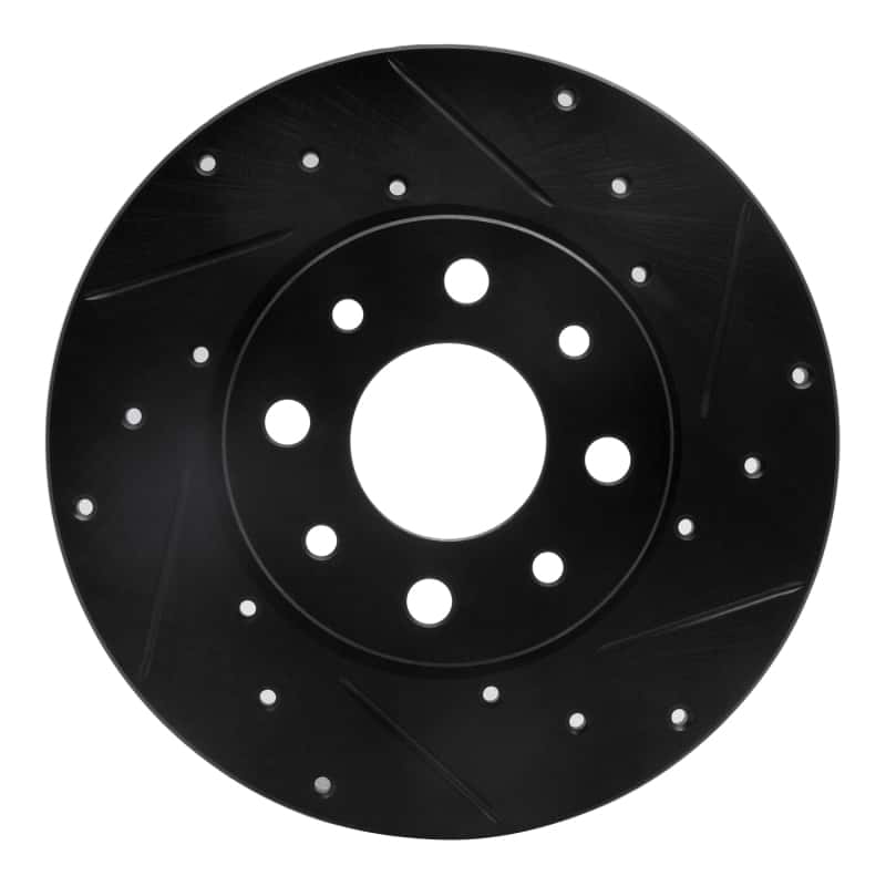 R1 Concepts — R1 13-19 Fiat 500E Rear Right Drilled & Slotted Black Brake Rotor
R1 Brake Rotor Drill - view 1