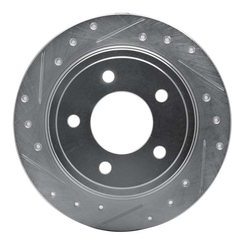 R1 Concepts — R1 93-04 Chrysler 300M Rear Left Drilled & Slotted Silver Brake Rotor
R1 Brake Rotor Drill - view 1