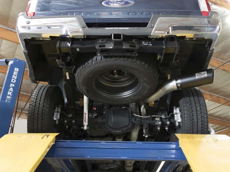 aFe — aFe ATLAS 5in DPF-Back Alum Steel Exhaust System w/Black Tip 2017 Ford Diesel Trucks V8-6.7L (td)
Turbo-Back Exhaust - view 7