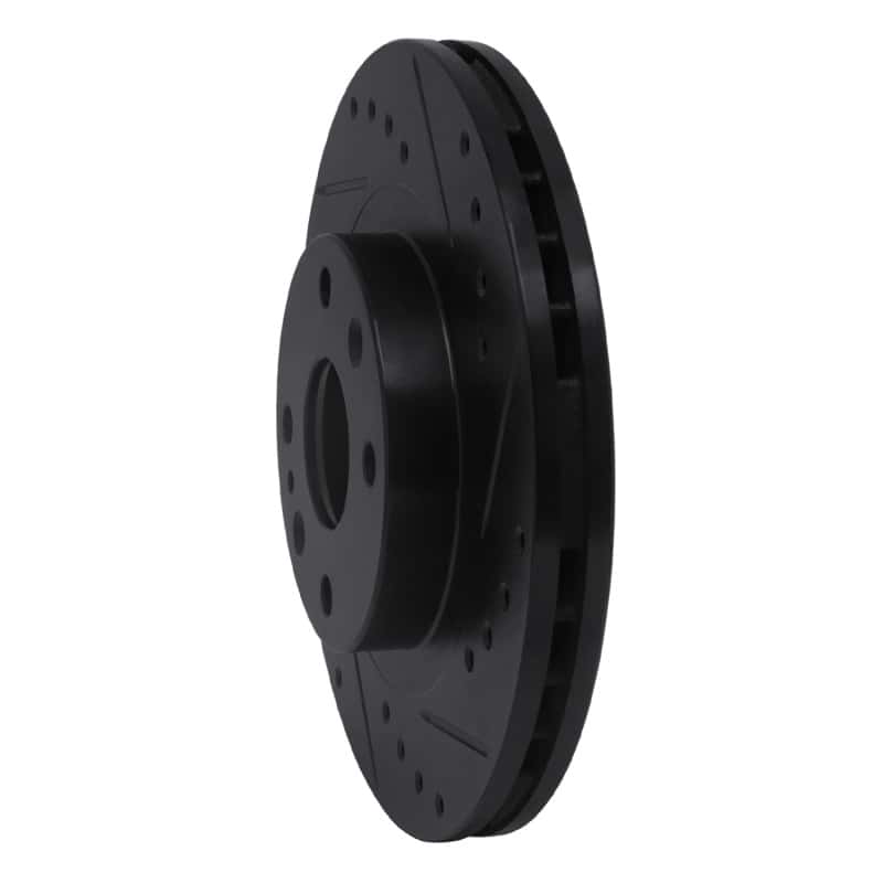 R1 Concepts — R1 99-03 Mazda Protege Front Right Drilled & Slotted Black Brake Rotor
R1 Brake Rotor Drill - view 2