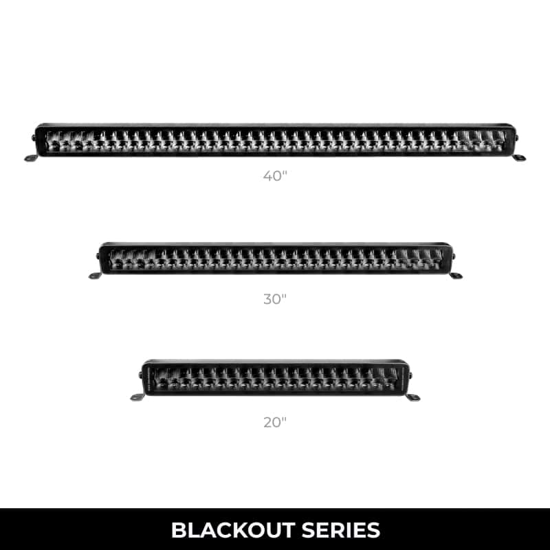 Go Rhino — Go Rhino Xplor Blackout Series Dbl Row LED Light Bar (Side/Track Mount) 32in. - Blk
BLKOUT - 32"LightBar - view 9