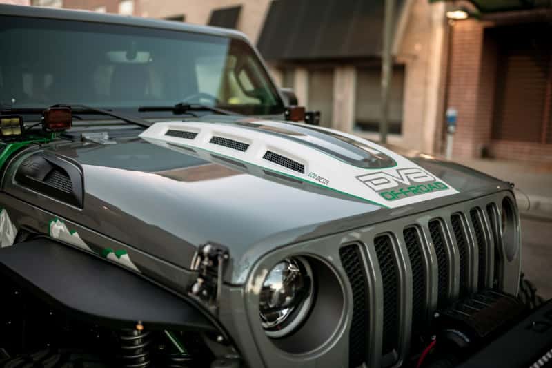 DV8 Offroad — DV8 Offroad 18+ Jeep JL Heat Dispersion Hood - Primer Black
Hood - view 27