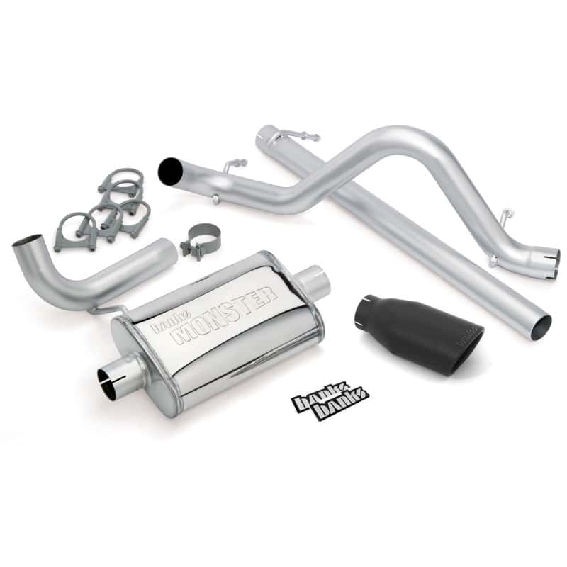 Banks Power — Banks Power 07-11 Jeep 3.8L Wrangler - 2dr Monster Exhaust System - SS Single Exhaust w/ Black Tip
Performance Exhausts
Monster Exhaust - view 2