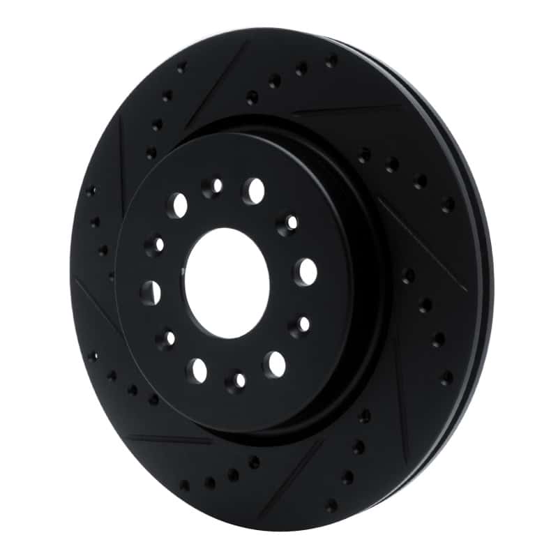 R1 Concepts — R1 17-25 Buick Enclave Rear Left Drilled & Slotted Black Brake Rotor
R1 Brake Rotor Drill - view 2