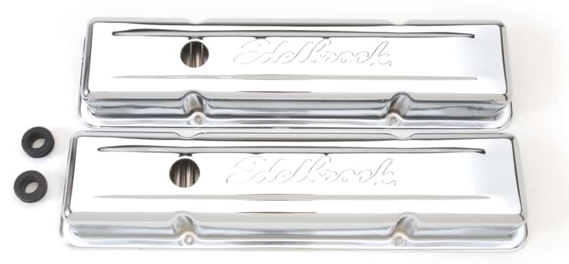 Edelbrock — Edelbrock Valve Cover Signature Series Chevrolet 1959-1986 262-400 CI V8 Low Chrome
CHROME/PRO-FLO - view 1