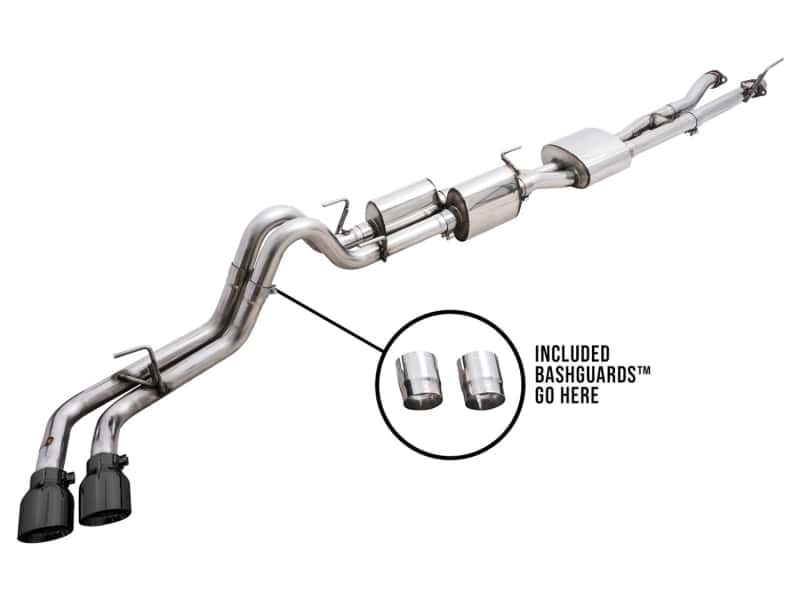 AWE Tuning — AWE 16-22 Toyota Tacoma 0FG Catback Exhaust w/ BashGuard - Dual Diamond Black Tips
0FG Catback - view 12