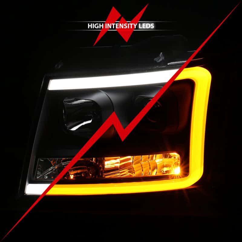 ANZO — ANZO 07-14 Chevy Tahoe Projector Headlights w/ Plank Style Design Black w/ Amber
Projector Headlights
Head Light Set - view 6