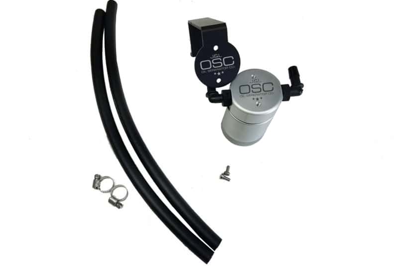 J&L — J&L 16-17 Chevrolet SS 6.2L Passenger Side Oil Separator 3.0 - Clear Anodized
Oil Separator - view 1