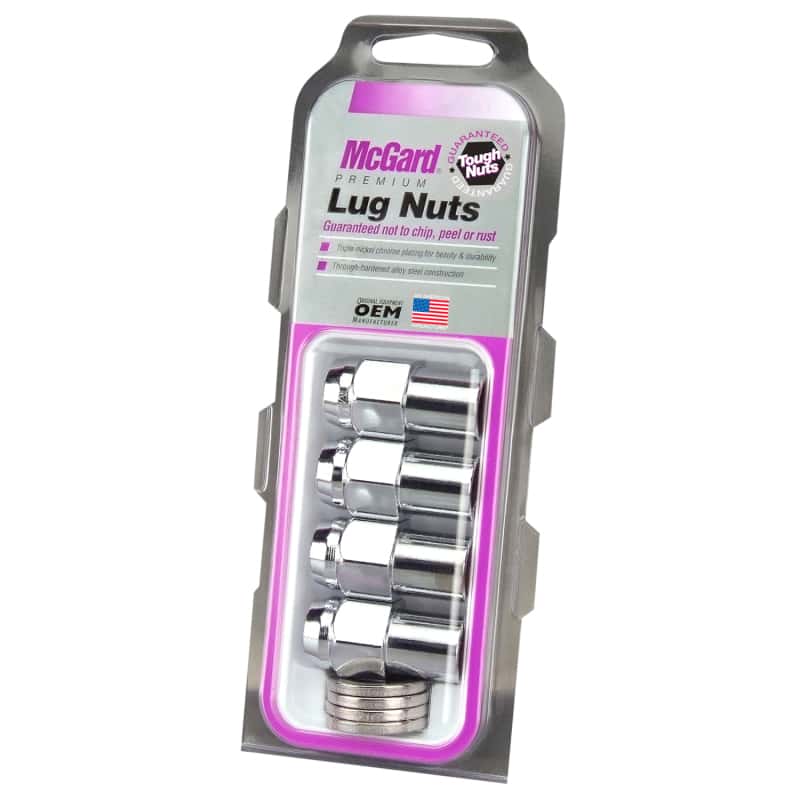 McGard — McGard Hex Lug Nut (Reg. Shank - .746in.) M12X1.5 / 13/16 Hex / 1.65in. Length (4-Pack) - Chrome - view 3