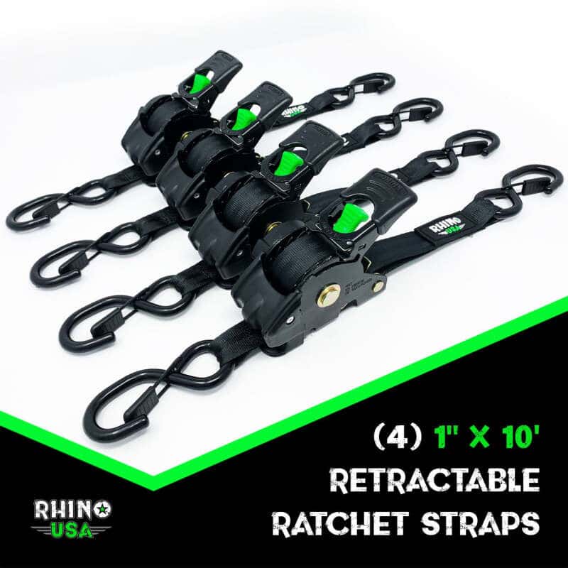 Rhino USA — Rhino USA Retractable Ratchet Straps (4Pk 1Inx10Ft) (Blue)
Tie Strap - view 2