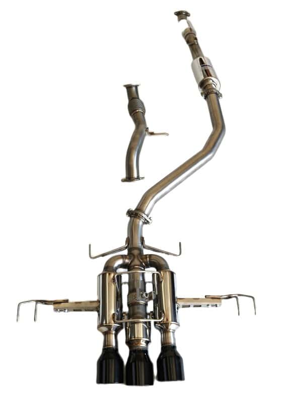 Invidia — Invidia 22+ HONDA CIVIC TYPE-R FL5 R400 SINGLE LAYER BLACK TIP CAT-BACK (NON POLISH PIPE) - view 5