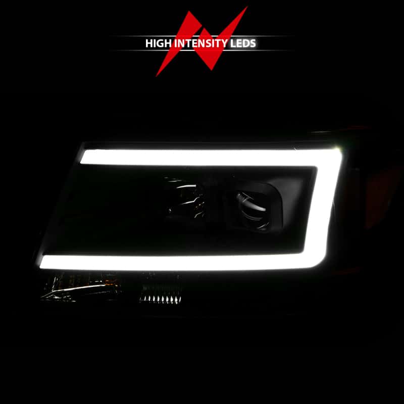 ANZO — ANZO 2004-2008 Ford  F-150 Projector Headlights w/ Light Bar Black Housing
Head Light Set
HdLtSet - view 6