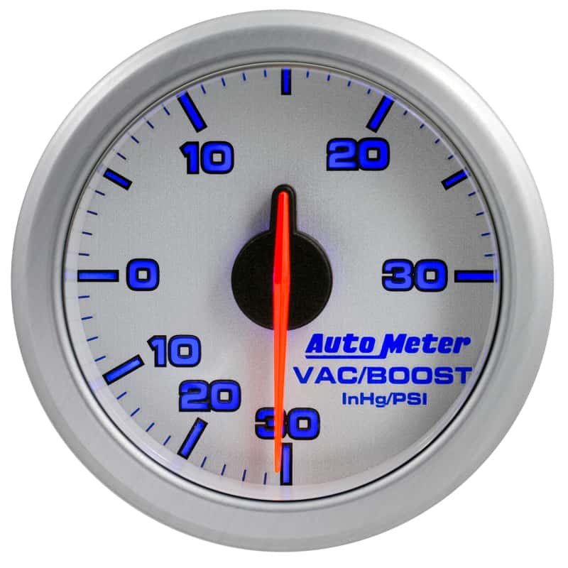 AutoMeter — Autometer Airdrive 2-1/6in Boost/Vac Gauge 30in HG/30 PSI - Silver
GA 2" BST/V ARDRV SL - view 9