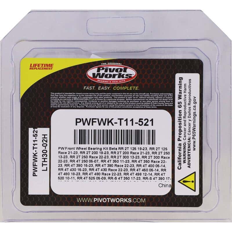Pivot Works — Pivot Works 19-23 Beta RR 2T 125 - Front Wheel Bearing Kit - view 3