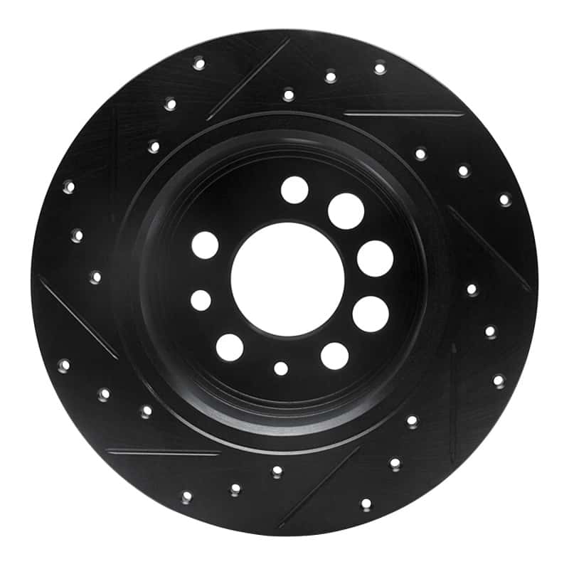R1 Concepts — R1 74-95 Volvo 244 Rear Right Drilled & Slotted Black Brake Rotor
R1 Brake Rotor Drill - view 5