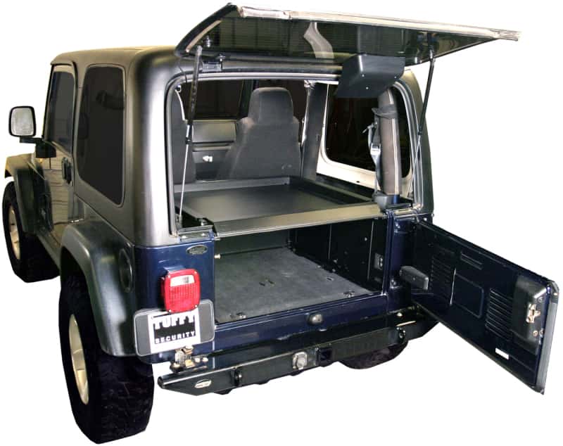 Tuffy Products — Tuffy Tj Lj & Yj Security Deck Enclosure- 01 Blk
Cargo Enclosure - view 1