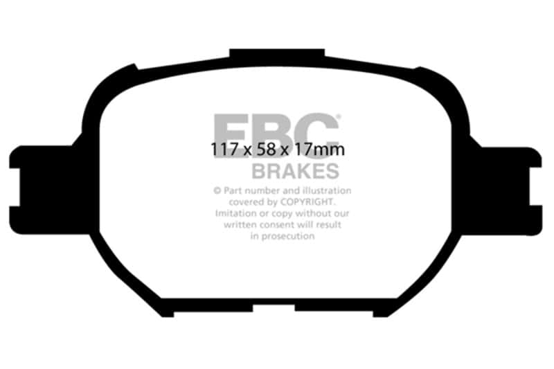 EBC — EBC 04-10 Scion TC 2.4 Yellowstuff Front Brake Pads
Disc Brake Pad - view 1