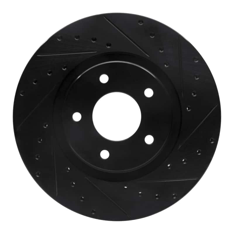 R1 Concepts — R1 98-06 Jaguar XKR Front Right Drilled & Slotted Black Brake Rotor
R1 Brake Rotor Drill - view 1