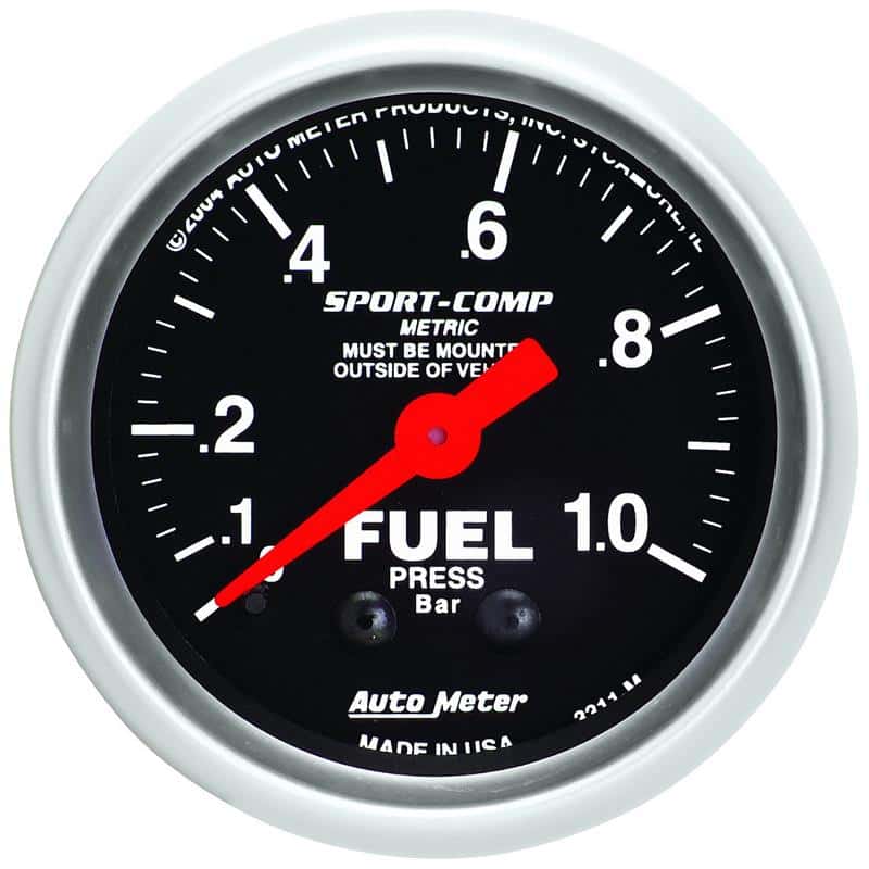 AutoMeter — Autometer Sport-Comp 52mm 0-1.0 Bar Fuel Pressure Mechanical Gauge
2" FUEL PRESS, 0-1.0 - view 2