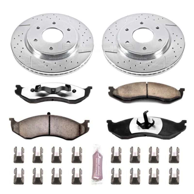 PowerStop — Power Stop 90-99 Jeep Cherokee Front Z36 Truck & Tow Brake Kit - view 1