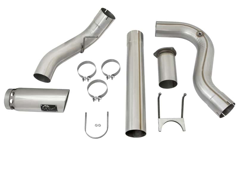 aFe — aFe LARGE BORE HD 5in 409-SS DPF-Back Exhaust w/Polished Tip 2017 Ford Diesel Trucks V8 6.7L (td)
DPF-Back Exhaust - view 8