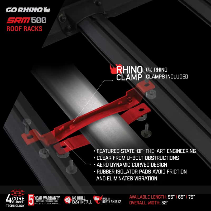 Go Rhino — Go Rhino SRM 500 Roof Rack - 55in
SRM500 Flat Rack - view 7