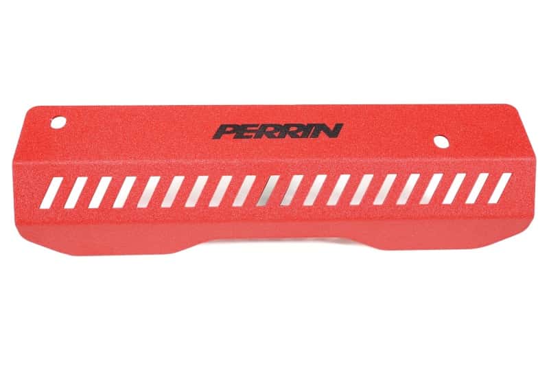 Perrin Performance — PERRIN 22-25 Subaru WRX Pulley Cover - Red (SHORT - For Use w/PERRIN AOS) - view 2