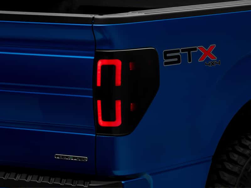 Raxiom — Raxiom 09-14 Ford F-150 Styleside Axial Series LED Tail Lights w/ Halo- Blk Housing (Smoked Lens)
Lights - view 1