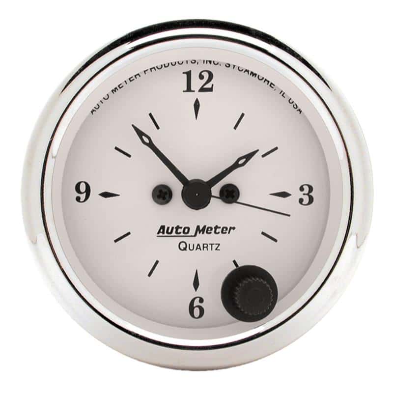 AutoMeter — AutoMeter Gauge Clock 2-1/16in. 12HR Analog Old Tyme White
2" CLOCK, 12 VOLT, E - view 2