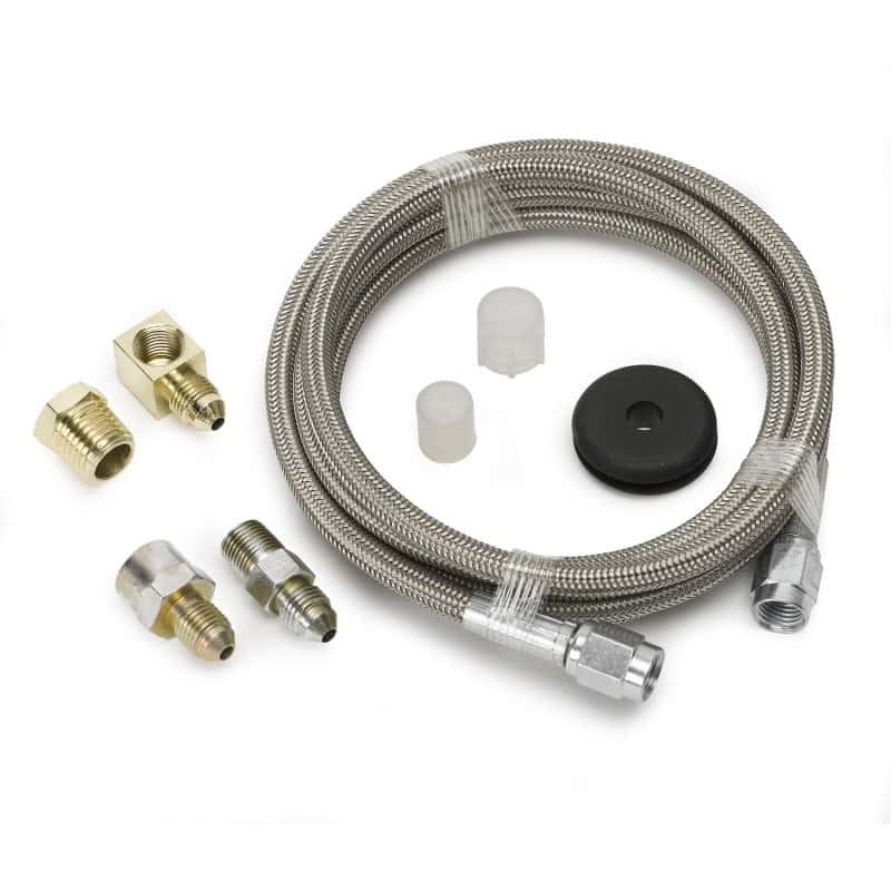 AutoMeter — Autometer Braided Stainless Steel Line #3 Dia. 6ft Length -3AN and 1/8in NPTF Fittings
Hose Ptfe Sst 6 -3 - view 2
