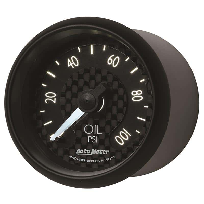AutoMeter — Autometer GT Series 52mm Mechanical 0-100 psi Oil Pressure Gauge
2-1/16" OIL PRESS, 0 - view 3