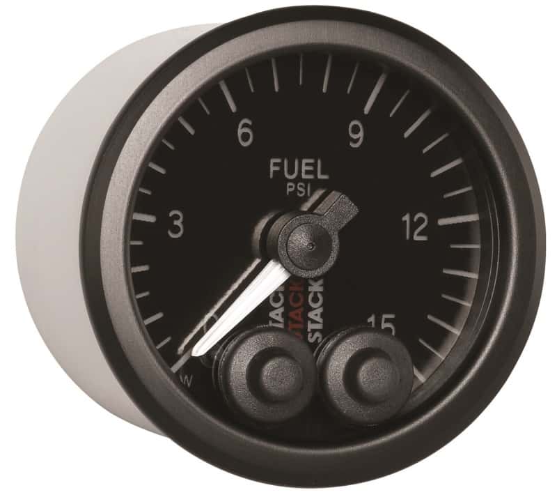 AutoMeter — Autometer Stack 52mm 0-15 PSI 1/8in NPTF Male Pro-Control Fuel Pressure Gauge - Black
Ga FuelP PC Bk 15psi - view 4