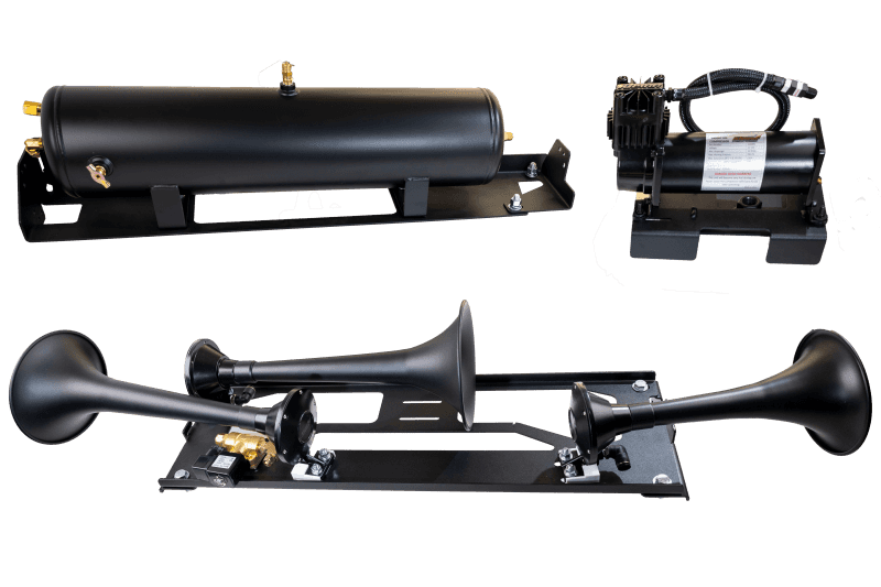 Kleinn Air Horns — Kleinn 23-24 Ford F-250/ F-350/ F-450 Onboard Air System w/ Model 730 Horns
Onboard Air w/ Horns - view 1