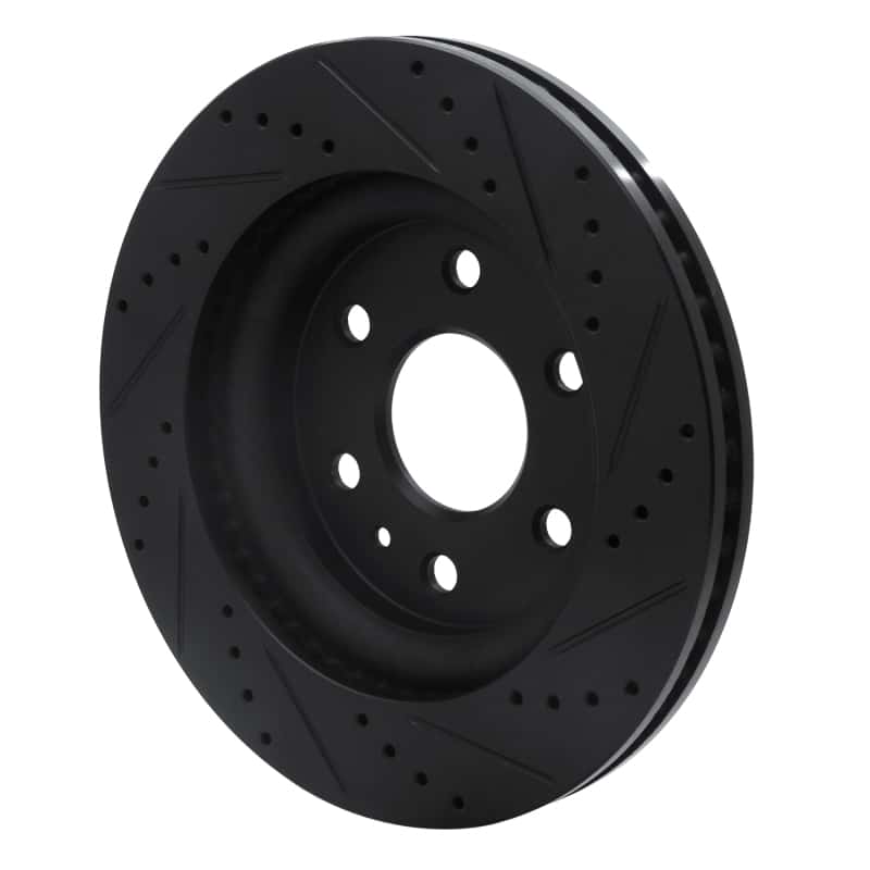 R1 Concepts — R1 07-17 Buick Enclave Front Left Drilled & Slotted Black Brake Rotor
R1 Brake Rotor Drill - view 4