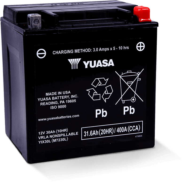 Yuasa Battery — Yuasa YIX30L Maintenance Free AGM 12-Volt Battery - view 2