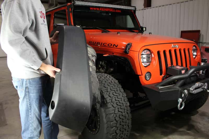 Fishbone Offroad — Fishbone Offroad 07-18 Jeep Wrangler Front/Rear Tube Fenders - Aluminum Blk Txtrd Pwdrcoat(Set Of 4) - view 10
