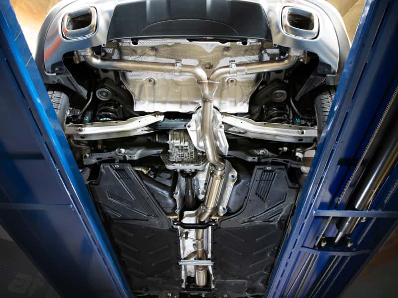 aFe — aFe Mercedes Benz GLA250 14-19 L4-2.0L (t) MACH Force-Xp 2-1/2in to 2-1/4in 304 SS Cat-Back Exhaust
Cat-Back Exhaust - view 4