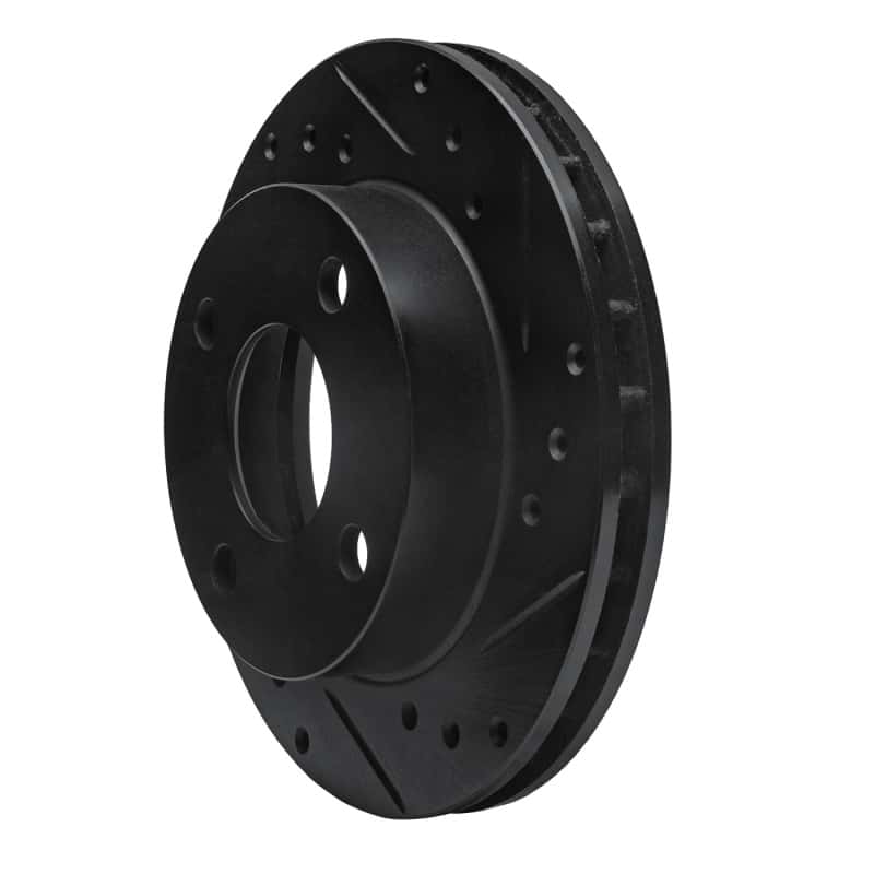 R1 Concepts — R1 81-94 Ford TEMPO Front Right Drilled & Slotted Black Brake Rotor
R1 Brake Rotor Drill - view 2