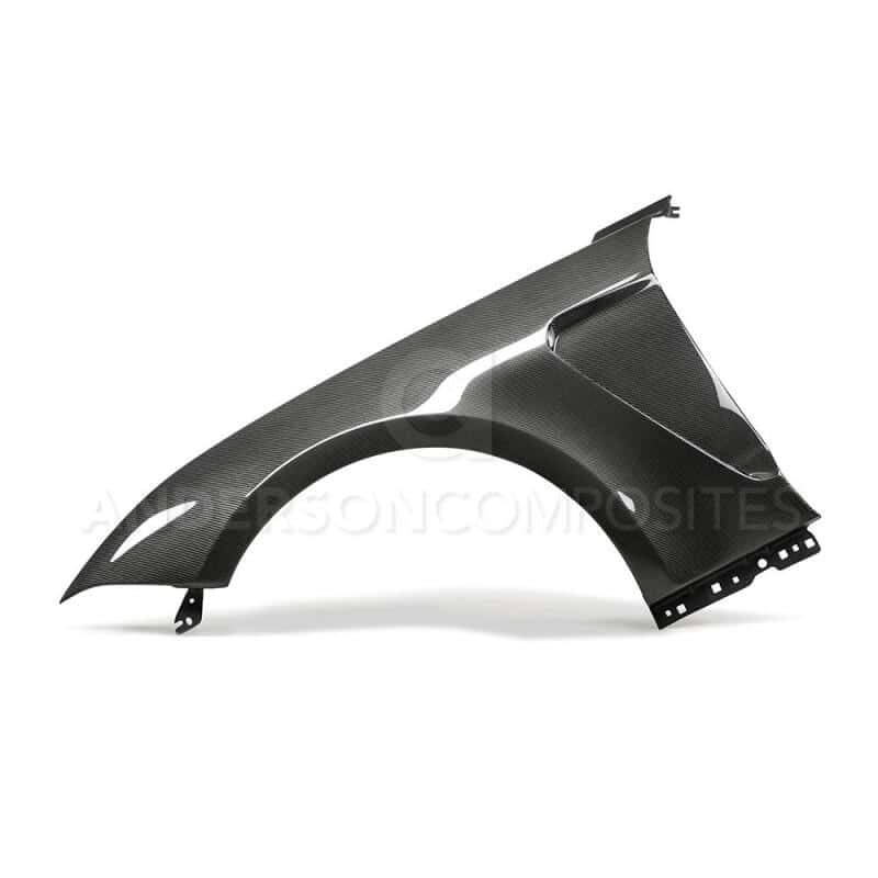 Anderson Composites — Anderson Composites 2018 Ford Mustang GT350 Style Carbon Fiber Fenders (Pair) - view 2
